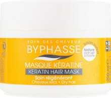 Maske für trockenes und erschöpftes Haar mit Olive, Shea und Argan - Byphasse Keratin Hair Mask