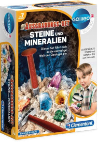 Купить детские наборы для исследований Clementoni: Набор для исследований и раскопок минералов "Ausgr. Galileo - Стейны" Clementoni