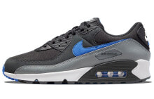 Nike Air Max 90 低帮 跑步鞋 男款 黑灰蓝 复古 / Кроссовки Nike Air Max DH4619-001