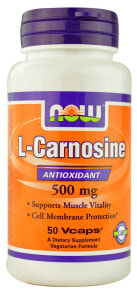 Аминокислоты NOW Foods L-Carnosine L-карнозин для поддержки мышц 500 мг 50 капсулы