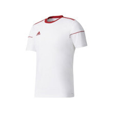 Мужские спортивные футболки Мужская футболка спортивная  белая однотонная Adidas Squadra 17