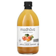 Madhava Natural Sweeteners, Органический яблочный уксус, 500 мл (16,9 жидк. Унции)