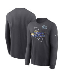Nike men's Anthracite Los Angeles Rams Super Bowl LVI Champions Hometown Long Sleeve T-shirt