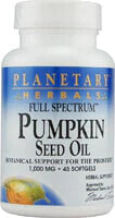 Рыбий жир и Омега 3, 6, 9 Planetary Herbals Full Spectrum Pumpkin Seed Oil Масло из семян тыквы 1000 мг 45 гелевых капсул