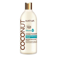 Бальзамы, ополаскиватели и кондиционеры для волос Kativa Coconut Reconstruction & Shine Conditioner Реконструирующий и придающий блеск кондиционер с кокосовым маслом 500 мл