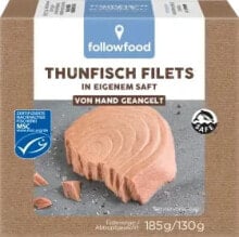 Thunfisch Filets, in eigenem Saft, MSC Zertifizierung, Fair Trade, 130 g