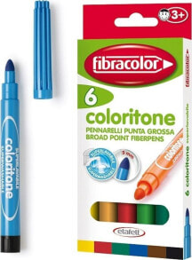 Фломастеры для рисования для детей fibracolor Coloritone pens 6 colors FIBRACOLOR