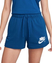 Nike women's Sportswear Club French Terry Graphic Fleece Shorts