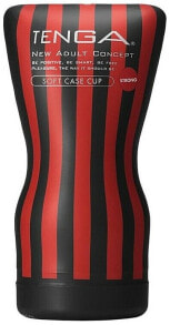 Einweg-Masturbator schwarz-rot - Tenga Soft Case Cup Strong