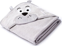 Детские полотенца детское полотенце Sensillo с капюшоном, серый цвет, 100 см x 100 см Teddy Bear