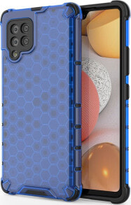 Hurtel Honeycomb etui pancerny pokrowiec z żelową ramką Samsung Galaxy A42 5G niebieski