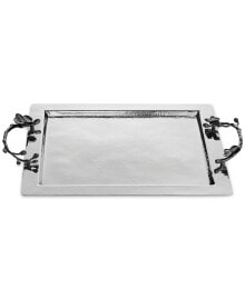 Black Orchid Handled Serving Tray