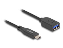 USB 10 Gbps Kabel Type-C Stecker zu Typ-A Buchse 25 cm koaxial