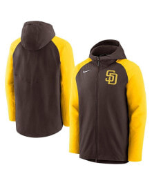 Nike men's Brown, Gold San Diego Padres Authentic Collection Full-Zip Hoodie Performance Jacket