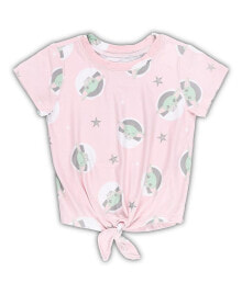 Toddler Boys and Girls Pink The Mandalorian Baby Yoda Just Floatin' T-shirt купить онлайн