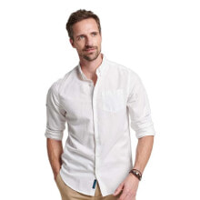 SUPERDRY Studios Linen BD Long Sleeve Shirt