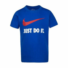 Child's Short Sleeve T-Shirt Nike NKB Swoosh Blue