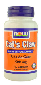 Растительные экстракты и настойки NOW Foods Cat's Claw Кошачий коготь 500 мг 100 вегетарианских капсул