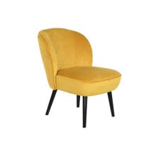 Armchair DKD Home Decor Yellow Wood 56 x 70 x 71 cm