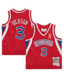 Mitchell & Ness infant Boys and Girls Allen Iverson Red Philadelphia 76ers 1996/97 Hardwood Classics Retired Player Jersey