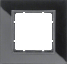 Розетки, выключатели и рамки Berker Single frame B7 horizontal / vertical glass anthracite (10116616)