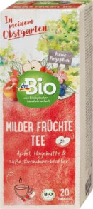 Früchtetee Milde Früchte mit Apfel, Hagebutte & süße Brombeerblätter (20 Beutel), 50 g