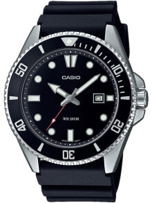 Мужские наручные часы с ремешком Casio MDV-107-1A1VEF Collection 44mm 20ATM