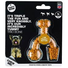 Купить товары для собак TASTYBONE: TASTYBONE Peanut Butter Toy Trio Bone