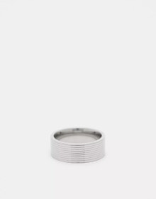 Купить мужские аксессуары LOST SOULS: Lost Souls textured band ring in stainless steel