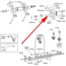 THULE Screw M8x90 mm 34167 Spare Part