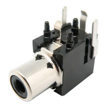 EUROCONNEX 2329N Female Chasis Angled C.I RCA Connector