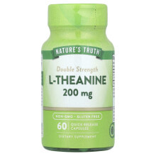 Double Strength L-Theanine, 200 mg, 60 Quick Release Capsules