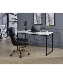 Simplie Fun jurgen Desk, White & Black 92915