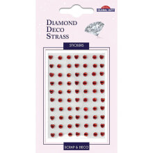 GLOBAL GIFT Diemond Decco Strass Red And Hearts Stickers