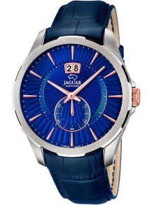 Мужские наручные часы с ремешком Мужские наручные часы с синим кожаным ремешком Jaguar J682/4 Acamar Herren 44mm 10ATM