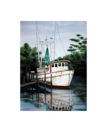 Trademark Global patrick Sullivan Jax Shrimp Boat Canvas Art - 19.5