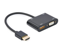 A-HDMIM-HDMIFVGAF-01 - HDMI - HDMI - VGA - Male - Black - 0.15 m - 210 mm