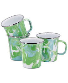 Golden Rabbit modern Monet Latte Mugs, Set of 4