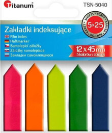 Titanum Indexing tabs fluo 12x45mm 5x25 sheets