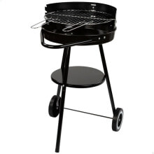 Coal Barbecue with Wheels Aktive Aluminium Enamelled Metal textilene 42 x 76,5 x 42 cm Black