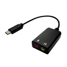 VALUE Adapter USB Typ C - 2x 3.5mm Audio ST/BU 0.13m - Adapter - Audio/Multimedia