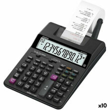 Печатный калькулятор Casio HR-150RCE Чёрный (10 штук)