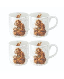 Wrendale Designs royal Worcester Wrendale Orangutangle Mug Set/4