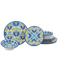 Martinique Melamine Dinnerware, 12-Pc. Set