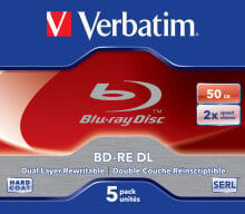 Discs and cassettes verbatim BD-RE DL 50GB 2 x 5 Pack Jewel Case - 50 GB - Jewelcase - 5 pc(s)