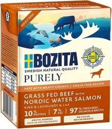 Wet food Bozita Purely Paté Duoprotein Beef and salmon 400 g