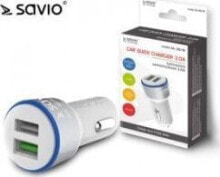 Автомобильные зарядные устройства и адаптеры для мобильных телефонов Ładowarka Savio SA-06 2x USB-A 3 A (SA-06/B)