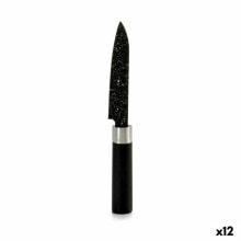 Peeler Knife Marble 2,5 x 20,5 x 1,7 cm Black Stainless steel Plastic (12 Units)