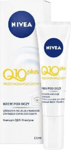 Средства для ухода за кожей вокруг глаз Nivea Q10 Plus Eye Cream Антивозрастной крем морщин для жирной и комбинированной кожи вокруг глаз 15 мл