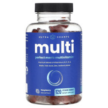 NutraChamps, Multi, Perfect Men's Multivitamin, Raspberry, 120 Vitamin Gummies
